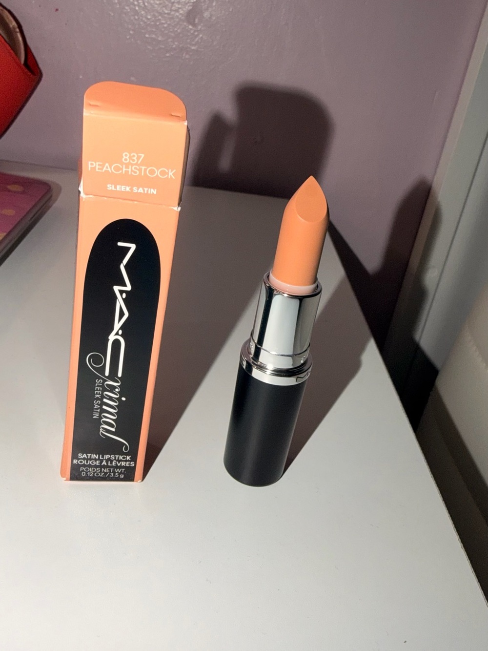 MAC Cosmetics Satin Lipstick 837 Peachstock - Soft Peach